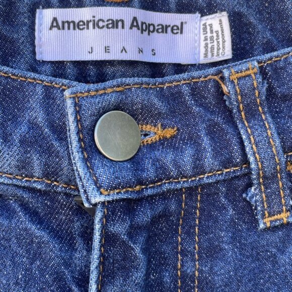 American Apparel Women’s Classic Straight Leg Jean Indigo Rinse Size 27 - Picture 3 of 11
